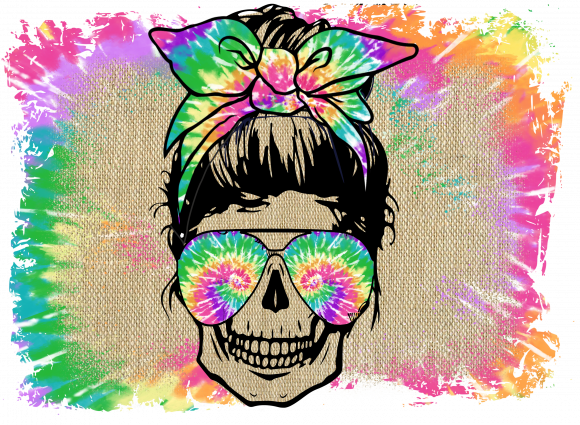 Download Tie Dye Skull Sublimation Mom Life - Skull sublimation Collection