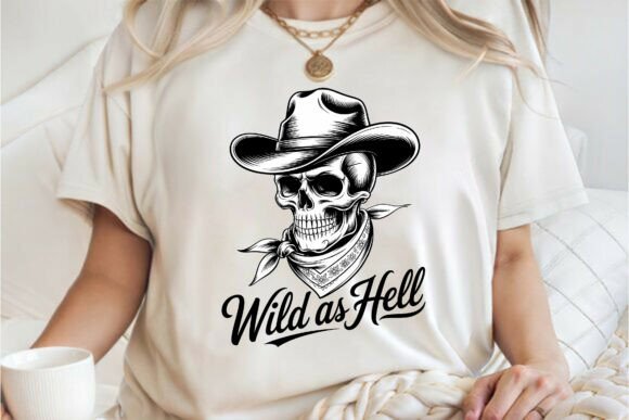 Download Cowboy Skeleton Wild As Hell Shirt PNG - Premium Resources