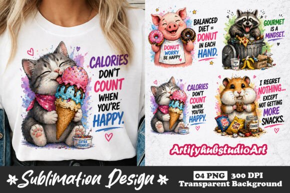 Download Funny Animal Sublimation PNG Designs - Funny animal Collection