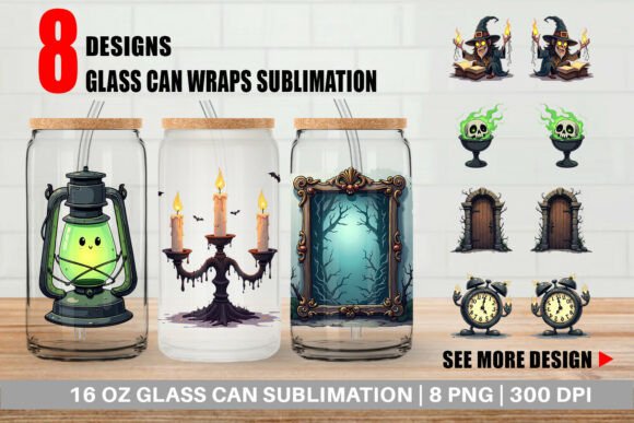 Download Gothic Haunted Objects Glass Can - Premium Resources