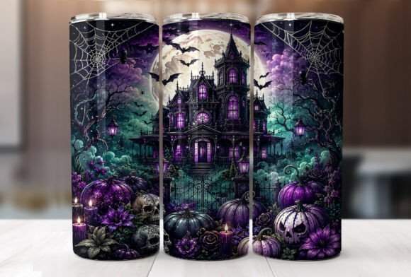 Download Gothic Haunted House 20oz Tumbler Wrap - Gothic haunted Collection