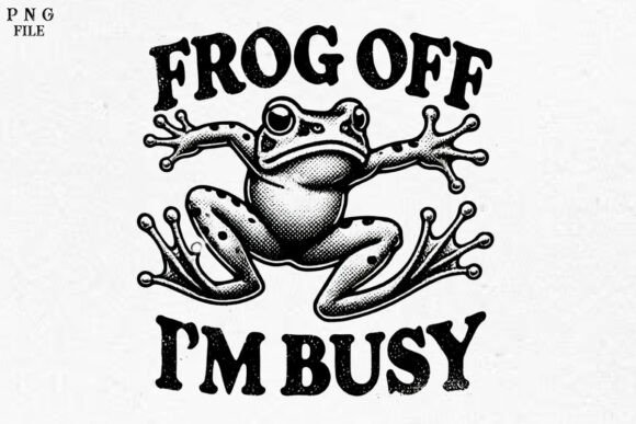 Download Retro Funny Animal Frog Puns PNG - Premium Resources