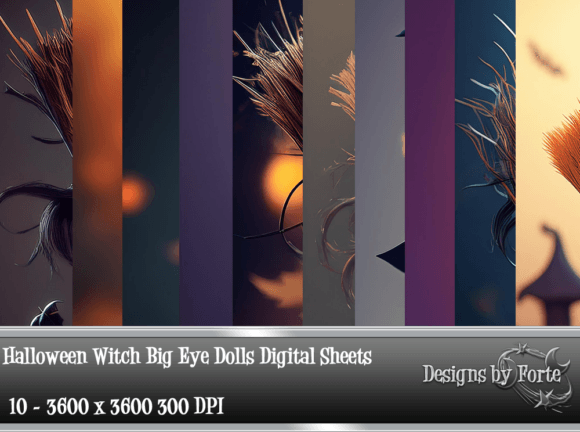 Download Halloween Witch Big Eye Doll Backgrounds - Backgrounds Collection